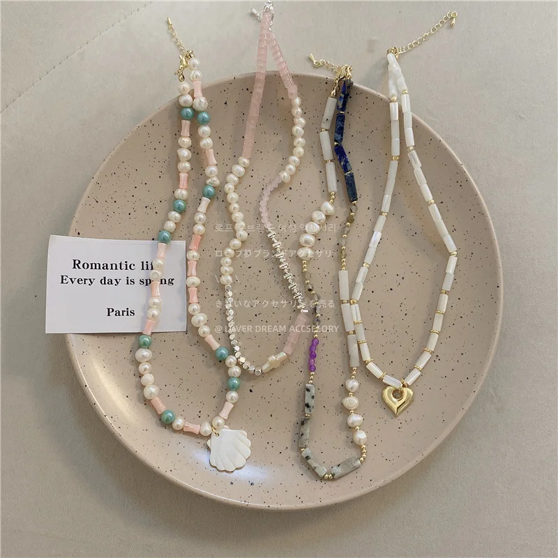 2022 Beads Choker Necklace For Women Fashion Multicolor Beaded Pearl Necklaces Heart Charm Sumemr Jewellery
2022 Beads Choker Necklace For Women Fashion Multicolor Beaded Pearl Necklaces Heart Charm Sumemr Jewellery