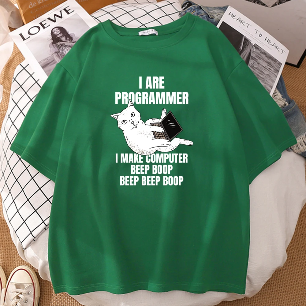 I Are Programmer I Make Computer Beep Boop Cotton T-Shirts For Mens Creativity Vintage Short Sleeve Funny Oversize Man Clothing
I Are Programmer I Make Computer Beep Boop Cotton T-Shirts For Mens Creativity Vintage Short Sleeve Funny Oversize Man Clothing