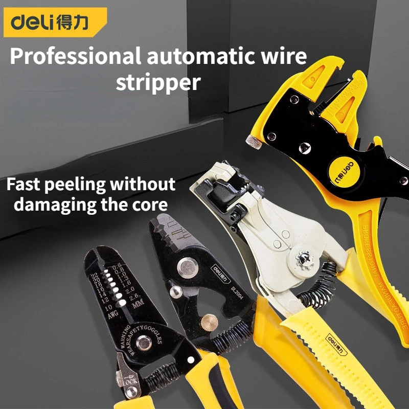 Deli Multi-function Wire Stripper Automatic Wire Stripper Duckbill Wire Cutter Cable Crimping Electrician Maintenance Tools
Deli Multi-function Wire Stripper Automatic Wire Stripper Duckbill Wire Cutter Cable Crimping Electrician Maintenance Tools