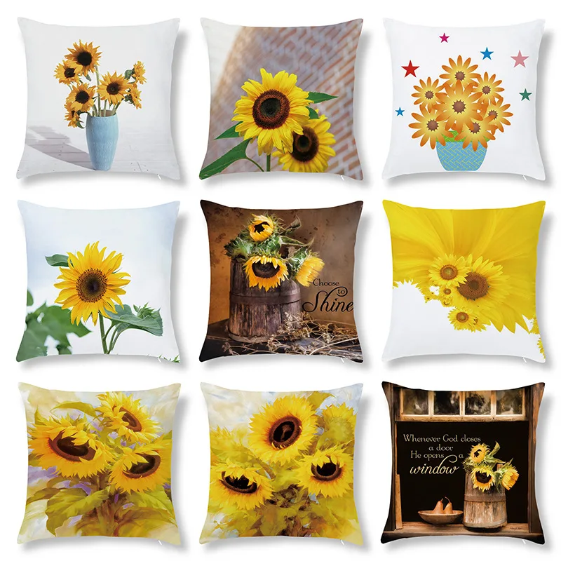 45X45 Sunflower Printed Cushion Cover Sofa Home Decorative Pillow Covers Print Pillowcase Splendid Flower Plant Pillow Cover
45X45 Sunflower Printed Cushion Cover Sofa Home Decorative Pillow Covers Print Pillowcase Splendid Flower Plant Pillow Cover