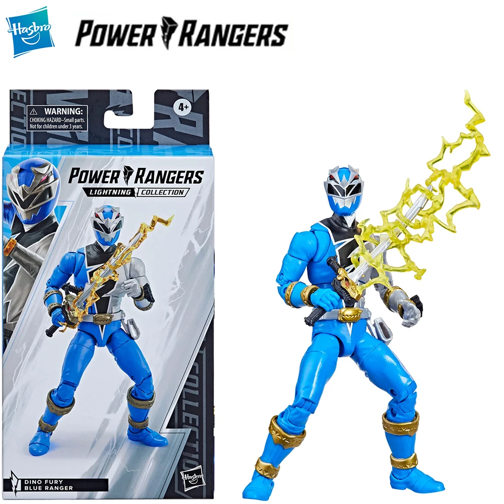 

[В наличии-сейчас] Hasbro Power Ranger, коллекция молний, динозавр, Фурия, синий рейнджер, 6-дюймовая отличная аниме экшн-фигурка, игрушки-модели