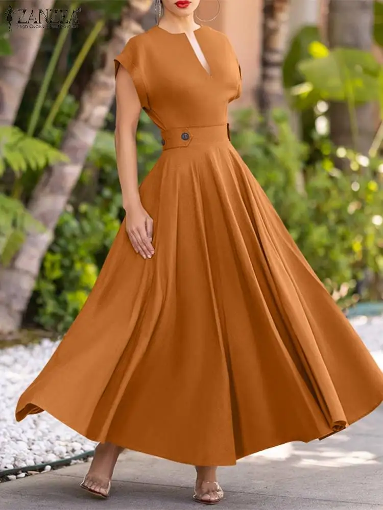 Party Chic Maxi Vestido ZANZEA Women's Short Sleeve Kaftan Casual Holiday V Neck Sundress 2022 Summer France Elegant Solid Dress
Party Chic Maxi Vestido ZANZEA Women's Short Sleeve Kaftan Casual Holiday V Neck Sundress 2022 Summer France Elegant Solid Dress