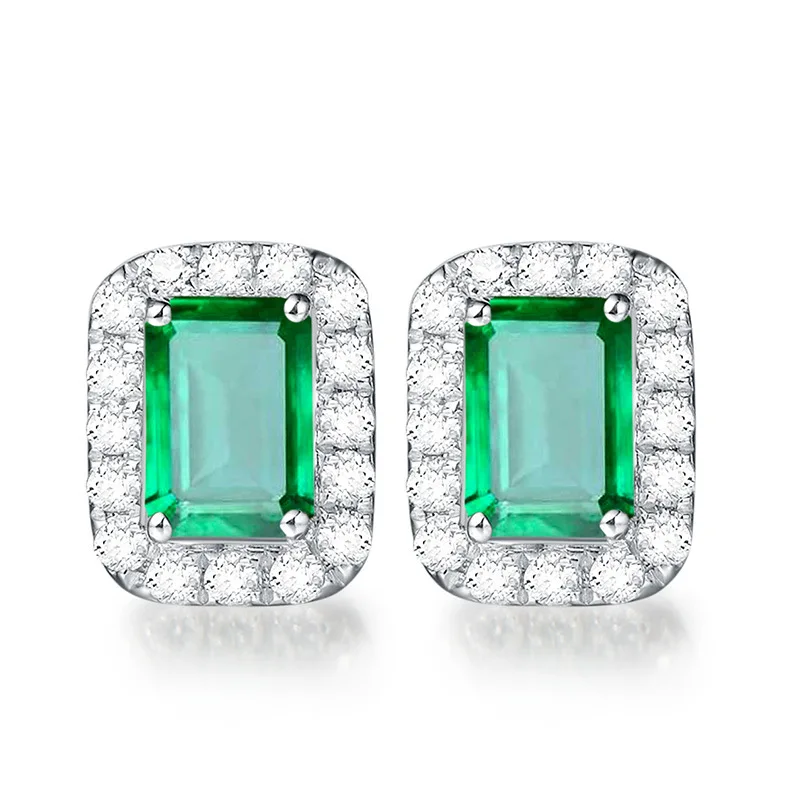 Shiny White Gold Plated Set with Full Diamond Simulation Emerald Sparkling Gemstone Earrings Women's Fashion Jewelry
Shiny White Gold Plated Set with Full Diamond Simulation Emerald Sparkling Gemstone Earrings Women's Fashion Jewelry