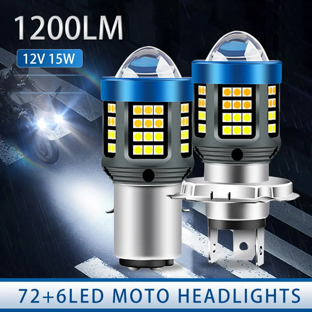 Universal LED Bulb Waterproof H4 H6 BA20D Headlight Bulb 12V 1200LM 3570 White Yellow High Low Beam Lamp For Motorcycles Car
Universal LED Bulb Waterproof H4 H6 BA20D Headlight Bulb 12V 1200LM 3570 White Yellow High Low Beam Lamp For Motorcycles Car