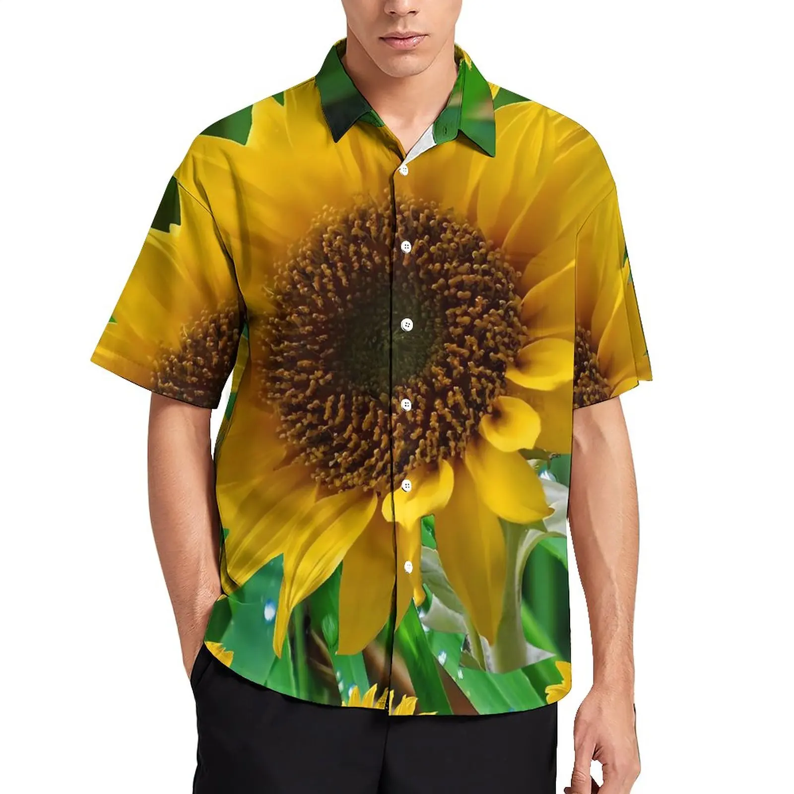 Nature Sunflower Casual Shirts Green Leaf Print Vacation Shirt Hawaiian Fashion Blouses Male Print Plus Size
Nature Sunflower Casual Shirts Green Leaf Print Vacation Shirt Hawaiian Fashion Blouses Male Print Plus Size