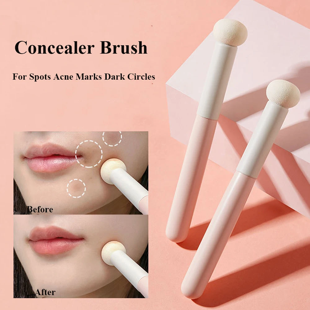 

Small Mushroom Concealer Brush For Spots Acne Marks Dark Circles Soft Sponge Powder Puff Wet & Dry Use Contour Makeup Brushe