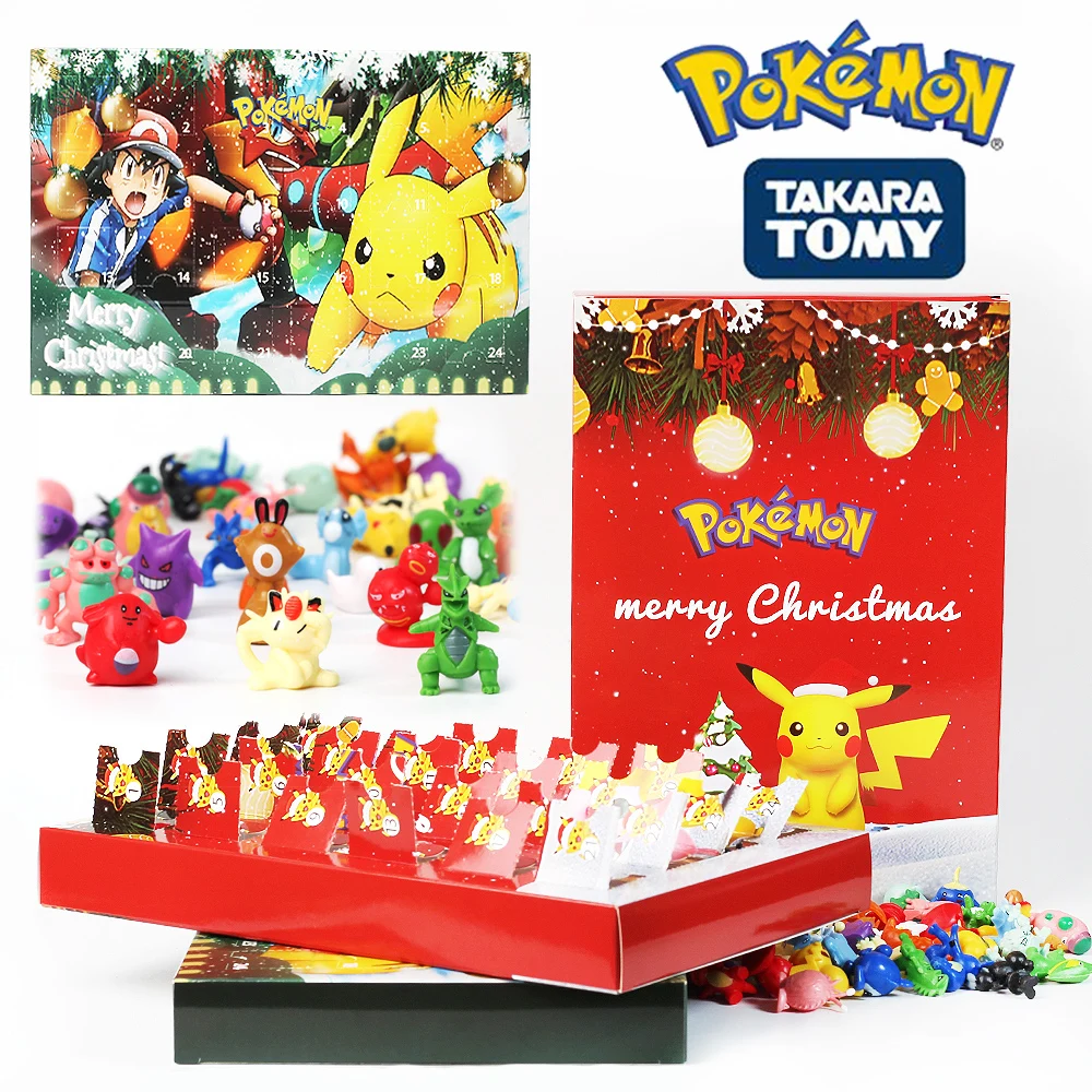 24 шт., фигурка покемона, Рождественский календарь, реальные подарки, Charizard Pikachu, аниме, фигурка из ПВХ
24 шт., фигурка покемона, Рождественский календарь, реальные подарки, Charizard Pikachu, аниме, фигурка из ПВХ