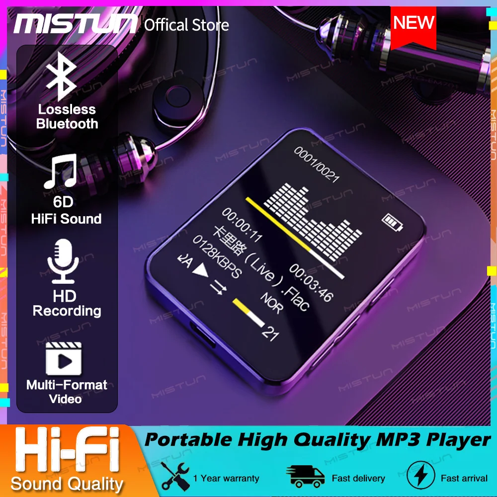 2022 High Quality Full Screen MP4 MP3 Player Bluetooth HiFi Lossless Sound MP4 Video Player Portable Sports Walkman For Students
2022 High Quality Full Screen MP4 MP3 Player Bluetooth HiFi Lossless Sound MP4 Video Player Portable Sports Walkman For Students