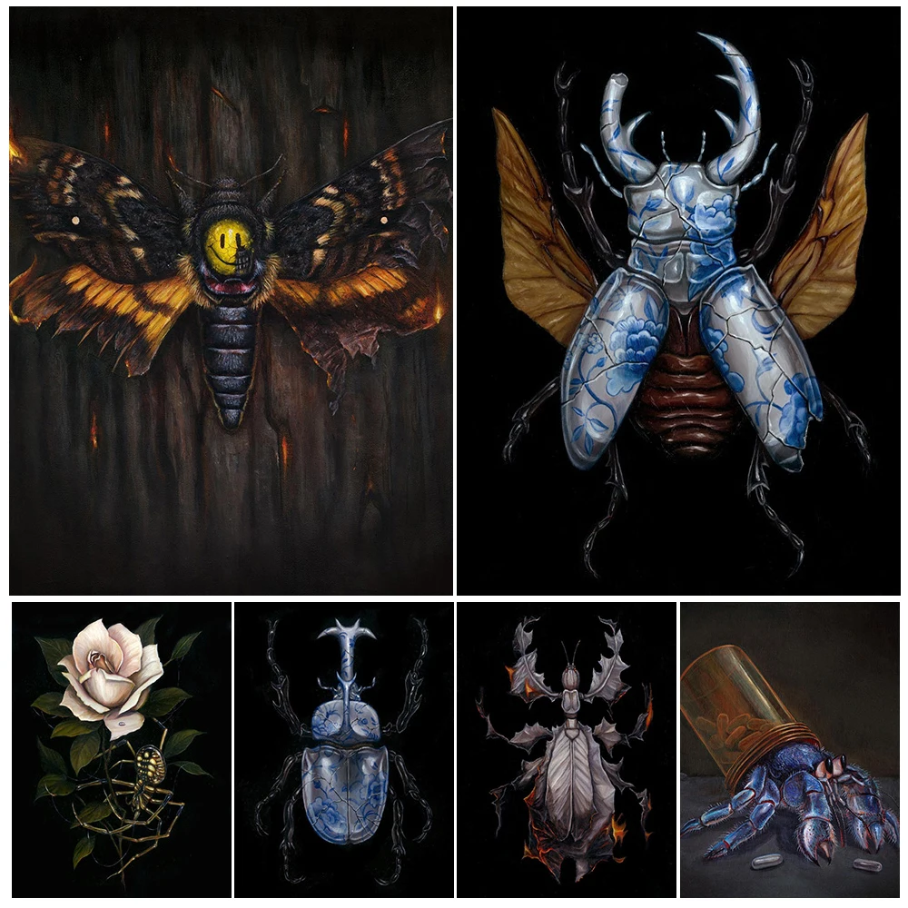 Burning Smiling Moth And Blue Beetle Vitnage Wall Art Canvas Print Poisonous Spider And Rose Wiccan Insect Art Poster And Print
Burning Smiling Moth And Blue Beetle Vitnage Wall Art Canvas Print Poisonous Spider And Rose Wiccan Insect Art Poster And Print