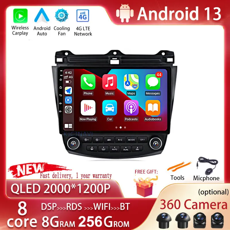 Android 13 для Honda Accord 7 CM UC CL 2003 - 2008 автомобильное радио, мультимедийный плеер, GPS-навигация, стерео, Wi-Fi, BT, Carplay, автомобильный DVD
Android 13 для Honda Accord 7 CM UC CL 2003 - 2008 автомобильное радио, мультимедийный плеер, GPS-навигация, стерео, Wi-Fi, BT, Carplay, автомобильный DVD