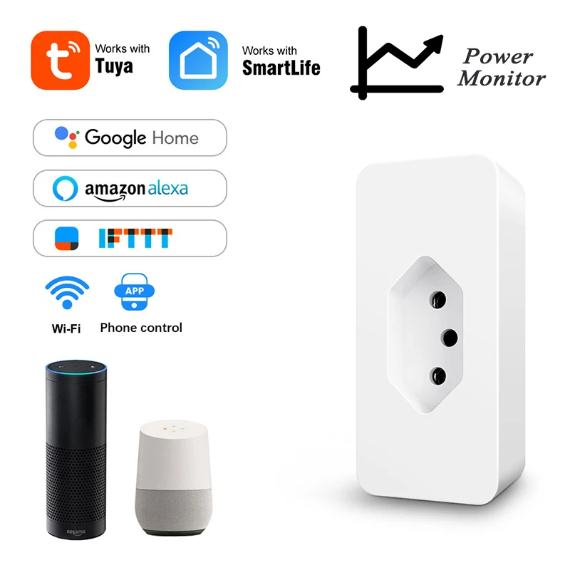 16A Tuya Brasil WiFi Smart Plug with Power Monitor Smart Life APP Smart BR Socket Voice Work for Google Home Alexa
16A Tuya Brasil WiFi Smart Plug with Power Monitor Smart Life APP Smart BR Socket Voice Work for Google Home Alexa