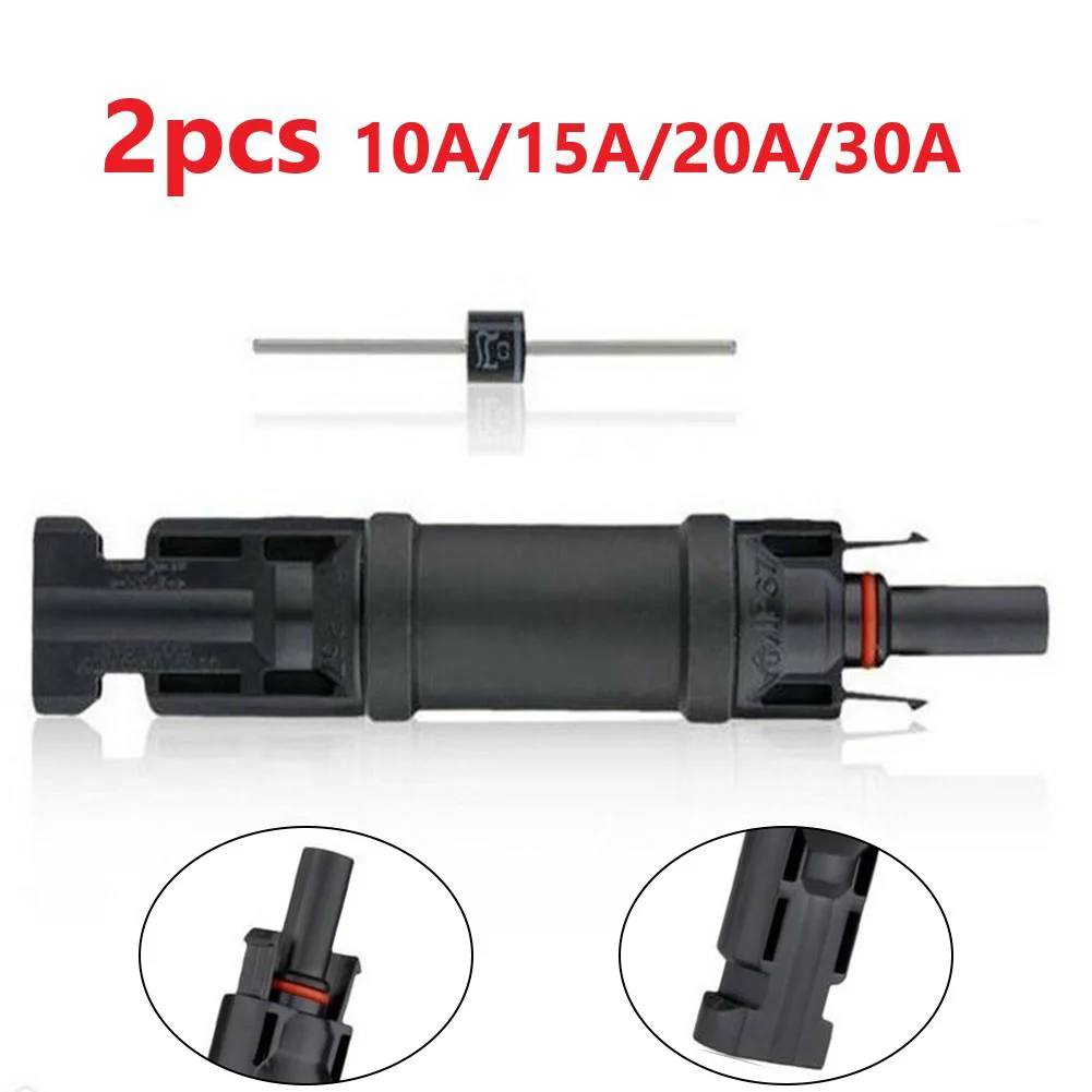 2PCS Solar Panel Cable Blocking Diode Waterproof Connector 10A 15A 20A 30A For 10 12 14 Electrical Equipment 1000V
2PCS Solar Panel Cable Blocking Diode Waterproof Connector 10A 15A 20A 30A For 10 12 14 Electrical Equipment 1000V