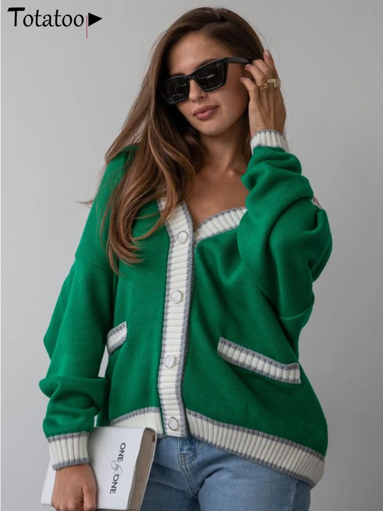 Totatop Patchwork Knitted Cardigan Sweaters For Women 2022 Fall Buttons Up Long Sleeve Open Stitch Outwear Knitwear Coats Ladies
Totatop Patchwork Knitted Cardigan Sweaters For Women 2022 Fall Buttons Up Long Sleeve Open Stitch Outwear Knitwear Coats Ladies