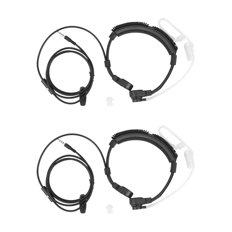 2Pcs 3.5Mm Plug Tactical-Throat Microphone Earphone Covert Adjustable Covert Air Tube Headset With Throat Mic
2Pcs 3.5Mm Plug Tactical-Throat Microphone Earphone Covert Adjustable Covert Air Tube Headset With Throat Mic