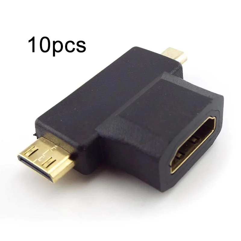 10pcs 2 in 1 Connector HDMI-compatible Micro Male to HDMI-compatible 1.4 Female Cable Adapter Converter for HDTV 1080P
10pcs 2 in 1 Connector HDMI-compatible Micro Male to HDMI-compatible 1.4 Female Cable Adapter Converter for HDTV 1080P
