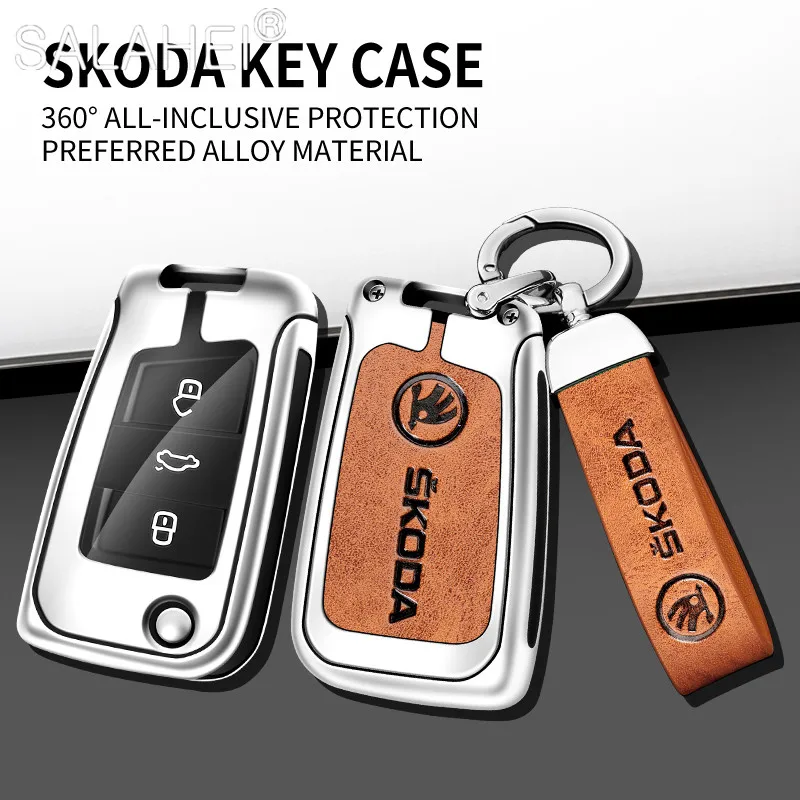 Zinc Alloy Car Flip Key Cover Remote Control Fob Case Bag Shell For Skoda Octavia A7 Kodiaq Karoq Protector Keychain Accessories
Zinc Alloy Car Flip Key Cover Remote Control Fob Case Bag Shell For Skoda Octavia A7 Kodiaq Karoq Protector Keychain Accessories