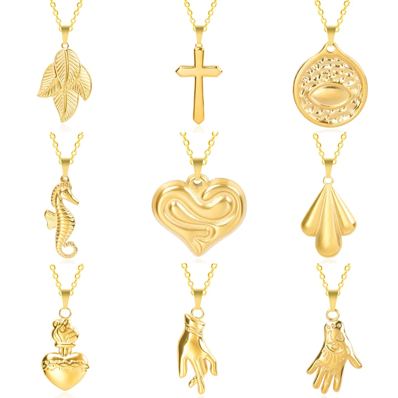 1pcs Fashion Gold Color Evil Eyed Hand Love Cross Pendant Necklace for Woman Acier Inoxydable Jewelry Charms Chokers Chain
1pcs Fashion Gold Color Evil Eyed Hand Love Cross Pendant Necklace for Woman Acier Inoxydable Jewelry Charms Chokers Chain