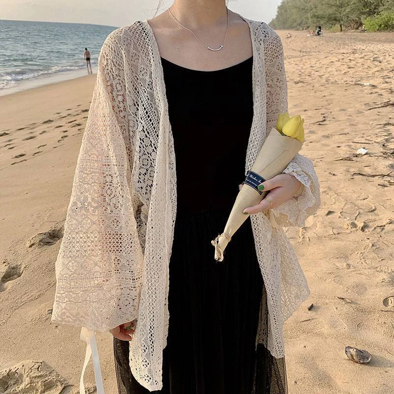 MEXZT Sweet Sunscreen Shirt Women Summer Sexy Lazy Hollow Out Thin Cardigan Y2K Korean All Match Sun Protection Blouses Tops New
MEXZT Sweet Sunscreen Shirt Women Summer Sexy Lazy Hollow Out Thin Cardigan Y2K Korean All Match Sun Protection Blouses Tops New