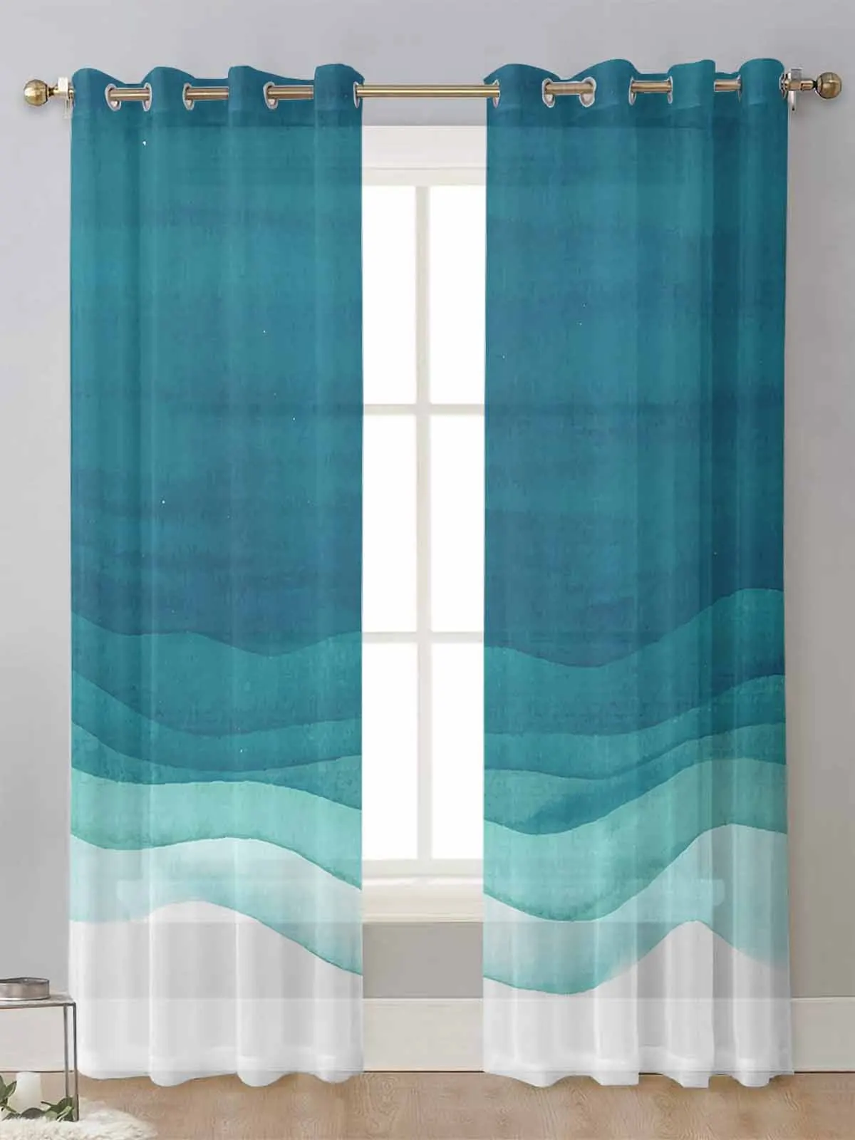 Gradient Blue Watercolor Sheer Curtains For Living Room Window Transparent Voile Tulle Curtain Cortinas Drapes Home Decor
Gradient Blue Watercolor Sheer Curtains For Living Room Window Transparent Voile Tulle Curtain Cortinas Drapes Home Decor