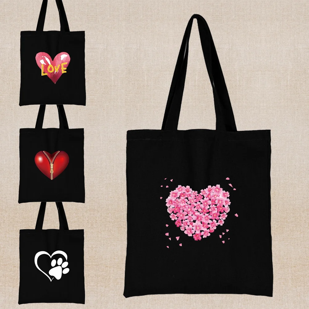 Love Pattern Printed Shopping Bags Harajuku Tote Bag Daily Fashion Handbags Eco Canvas Shoulder Bags Reusable Shopper Bag Women
Love Pattern Printed Shopping Bags Harajuku Tote Bag Daily Fashion Handbags Eco Canvas Shoulder Bags Reusable Shopper Bag Women