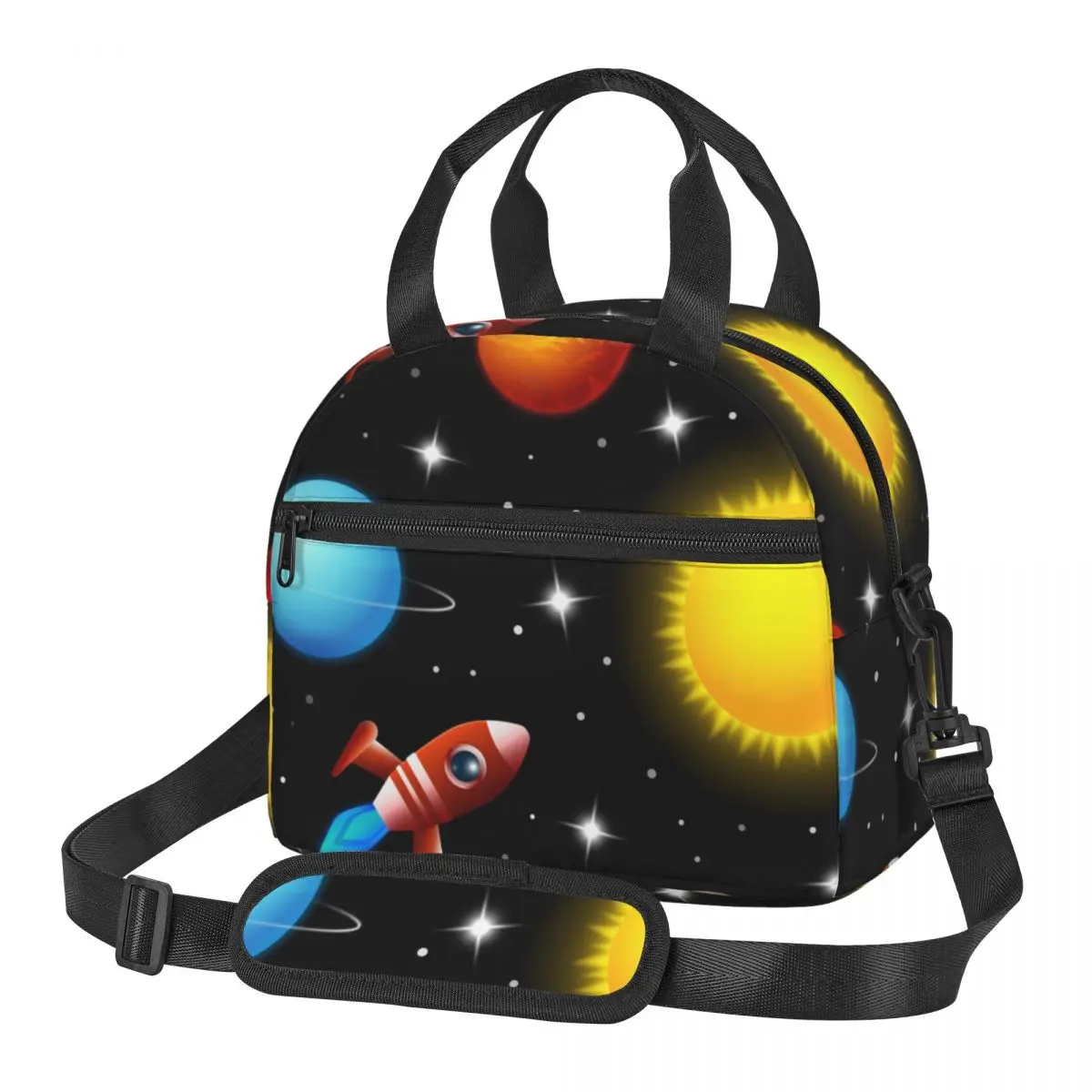 Thermal Insulated Bag Lunch Box Rockets Flying Through Starry Sky Lunch Bag Fridge Bag Cooler Handbag Food Bag for Work
Thermal Insulated Bag Lunch Box Rockets Flying Through Starry Sky Lunch Bag Fridge Bag Cooler Handbag Food Bag for Work