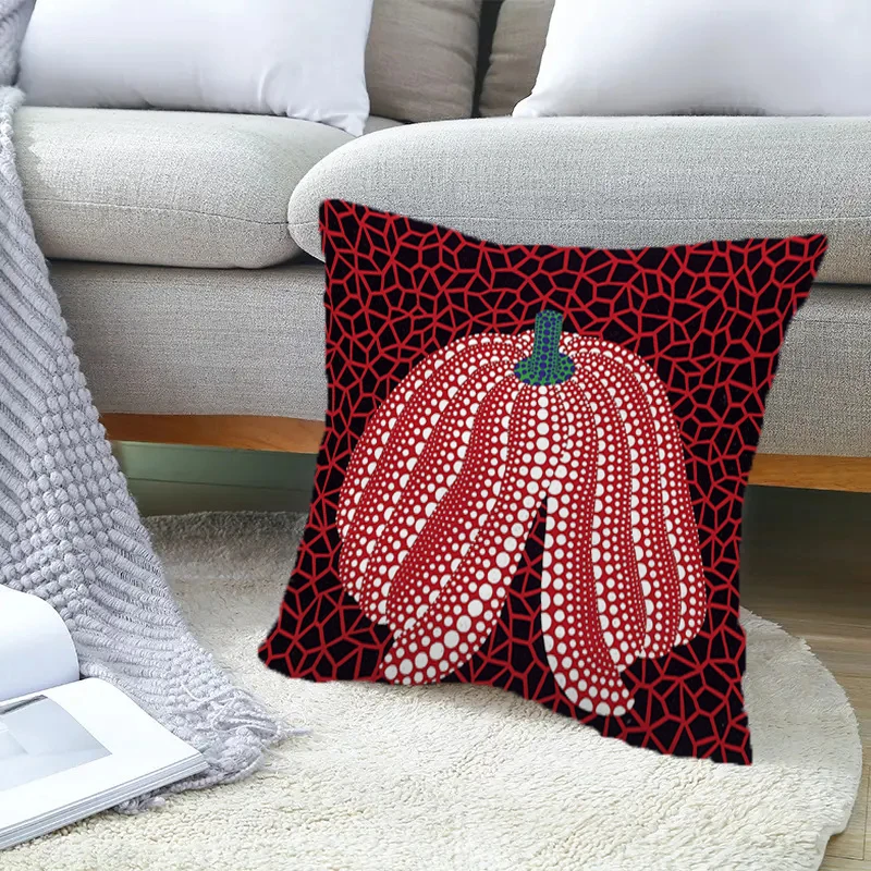 

Декоративные Чехлы для подушек подушки для кровати Yayoi Kusama абстрактное искусство Подушка с изображением тыквы Cover 50x5 0 Короткие Плюшевые 40x40 наволочки