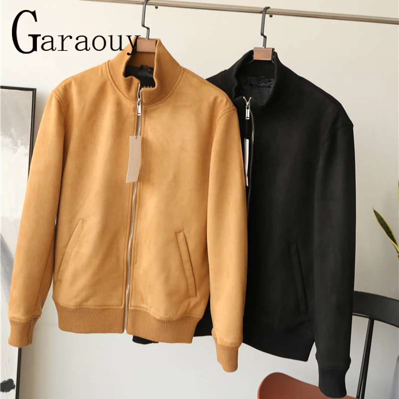 Garaouy 2022 Autumn New Men's Faux Suede Stand Collar Jacket Zippered Long Sleeves Simple Work Outwear Male All-match Loose Coat
Garaouy 2022 Autumn New Men's Faux Suede Stand Collar Jacket Zippered Long Sleeves Simple Work Outwear Male All-match Loose Coat