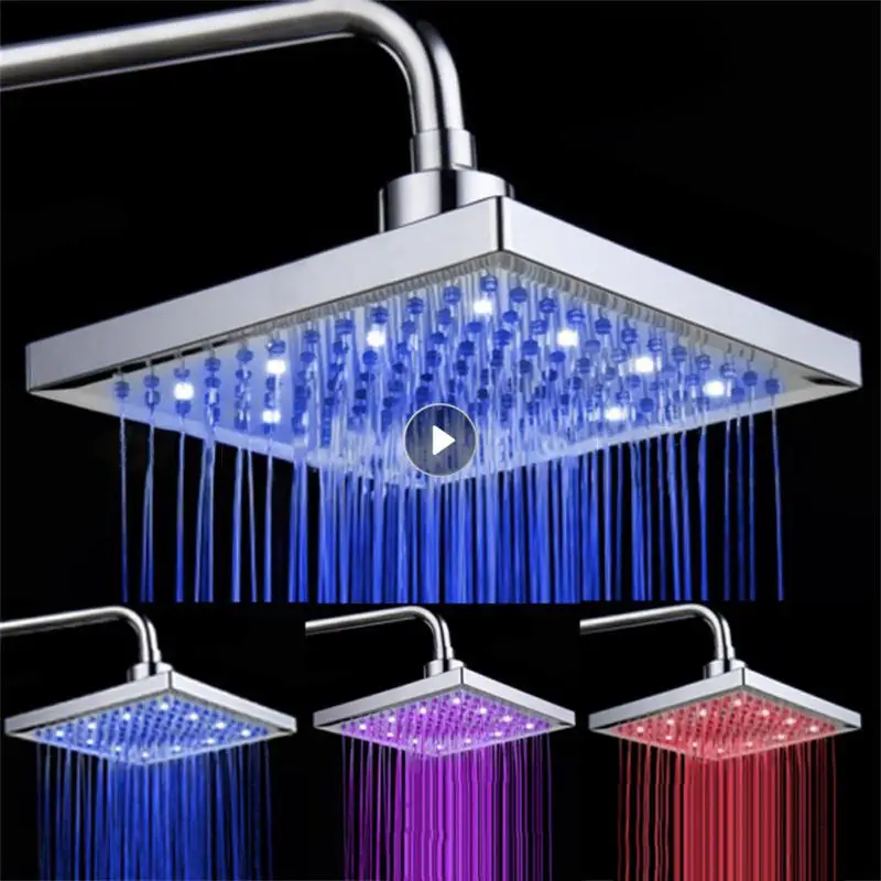 1PC 7 Color Changing LED Rainfall Square Shower Head Automatically Color-Changing Temperature Sensor Showerhead For Bathroom
1PC 7 Color Changing LED Rainfall Square Shower Head Automatically Color-Changing Temperature Sensor Showerhead For Bathroom