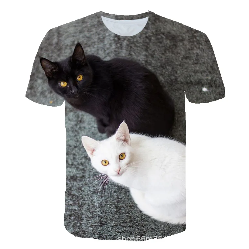 Cute Crooked Head Kitty Pattern 3D Printing Avant-garde Round Neck Short Sleeve Personalized Playful Fun Boys and Girls Hot Styl
Cute Crooked Head Kitty Pattern 3D Printing Avant-garde Round Neck Short Sleeve Personalized Playful Fun Boys and Girls Hot Styl
