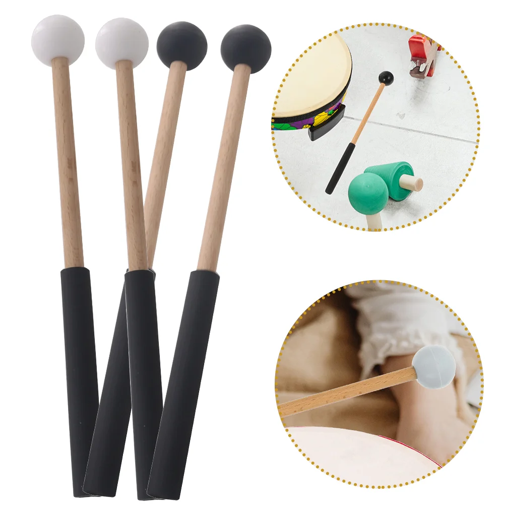 

Drum Mallets Tongue Mallet Stick Percussion Wooden Rubber Universal Marimba Drumstick Musical Instrument Xylophone Performance