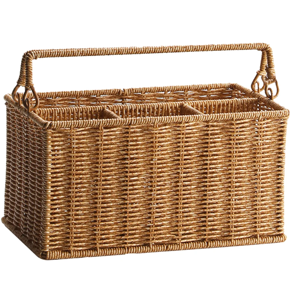 Tool Basket Decorative Woven Home Storage Bin Large Wicker Manual Bathroom Baskets Pp 4-compartment Sundries
Tool Basket Decorative Woven Home Storage Bin Large Wicker Manual Bathroom Baskets Pp 4-compartment Sundries