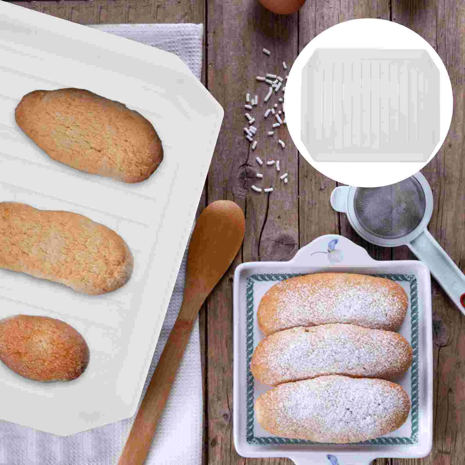 

2 Pcs Microwave Bacon Baking Tray Useful Eggs Sausage Rack Kitchen Cooking Tools Accessories (White)