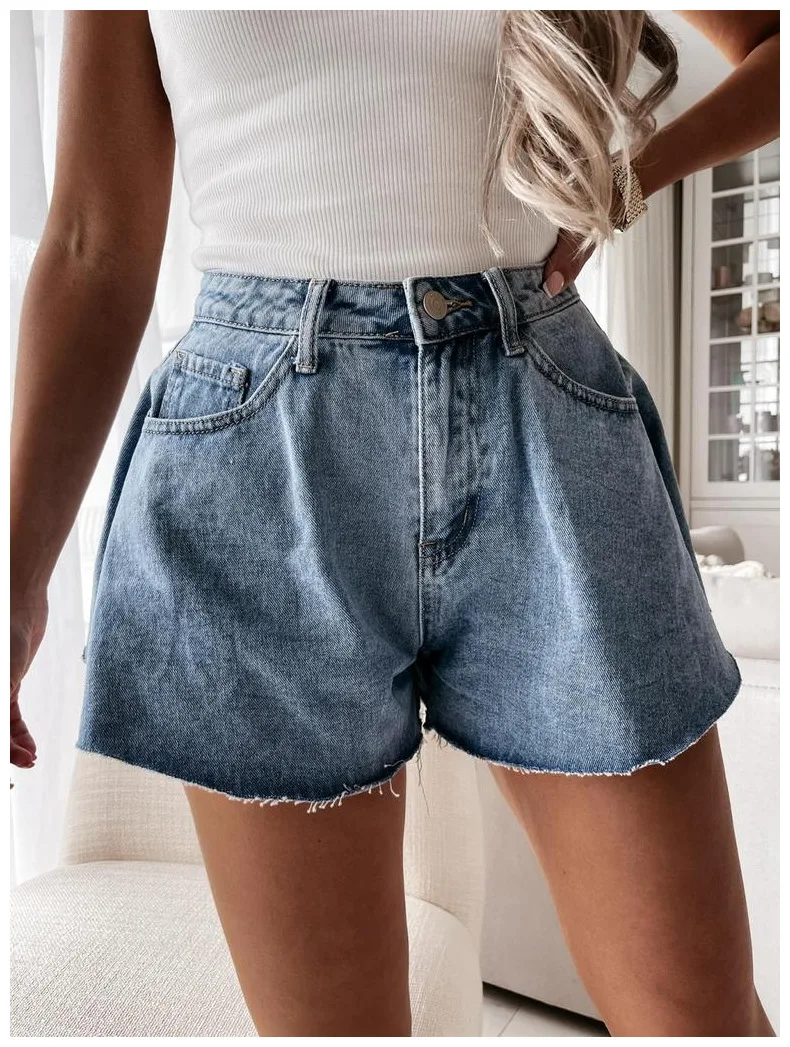 Summer casual temperament denim wide leg pants commuter casual high waist women's washed denim shorts solid color
Summer casual temperament denim wide leg pants commuter casual high waist women's washed denim shorts solid color
