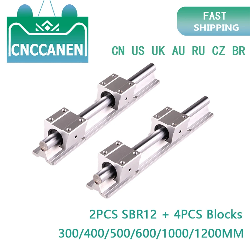 2PCS SBR12 Linear Guide Rail 300-1200mm Fully Supported Linear Rail with 4PCS SBR12UU Linear Bearing Block For Cnc Router Part
2PCS SBR12 Linear Guide Rail 300-1200mm Fully Supported Linear Rail with 4PCS SBR12UU Linear Bearing Block For Cnc Router Part