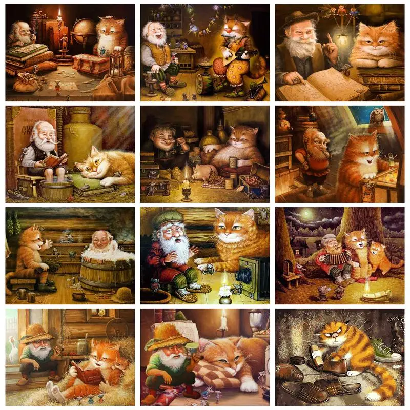 RUOPOTY Acrylic Painting By Numbers Gifts Old Man And Cat On Canvas Handmade For Adults Drawing By Numbers Decorative Painting
RUOPOTY Acrylic Painting By Numbers Gifts Old Man And Cat On Canvas Handmade For Adults Drawing By Numbers Decorative Painting