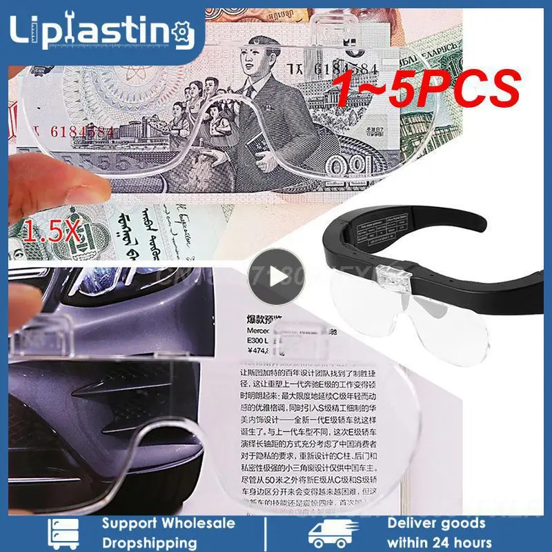 1~5PCS Head-mounted Magnifying Glasses With LED Light For Reading Watchmaker Repair USB Rechargeable Magnifier 1.5X 2.5X 3.5X
1~5PCS Head-mounted Magnifying Glasses With LED Light For Reading Watchmaker Repair USB Rechargeable Magnifier 1.5X 2.5X 3.5X
