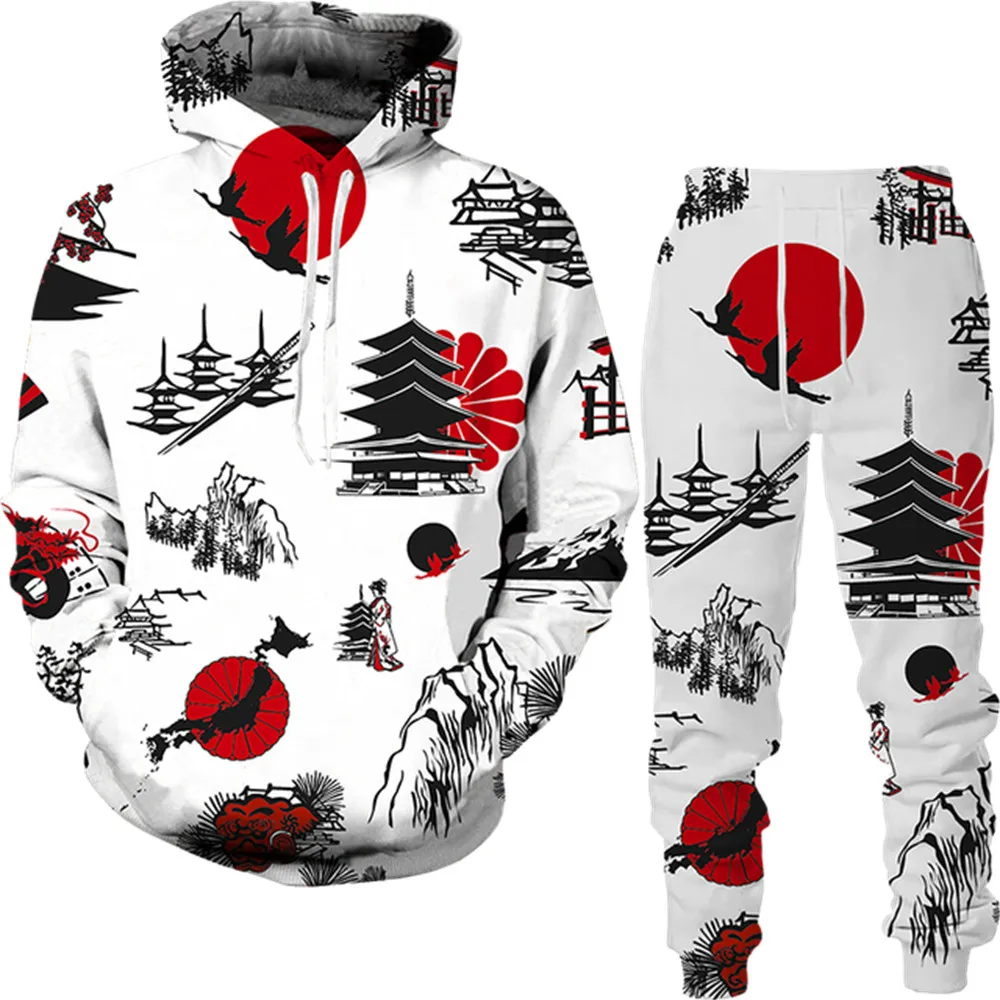 Fashion 3d Digital Printing Long Sleeve 2 Piece Sets for Men 2022 Autumn New Casual Hoodies and Long Pants Men's Sets Clothes
Fashion 3d Digital Printing Long Sleeve 2 Piece Sets for Men 2022 Autumn New Casual Hoodies and Long Pants Men's Sets Clothes