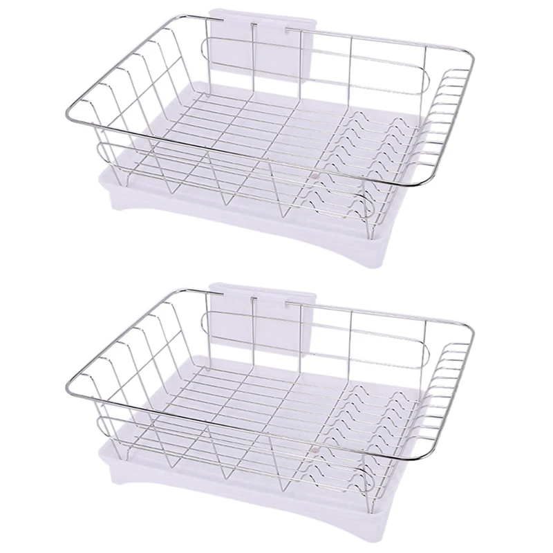Stainless Steel Dish Drainer Drying Rack With 6-Piece Set Removable Rust Proof Utensil Holde White
Stainless Steel Dish Drainer Drying Rack With 6-Piece Set Removable Rust Proof Utensil Holde White