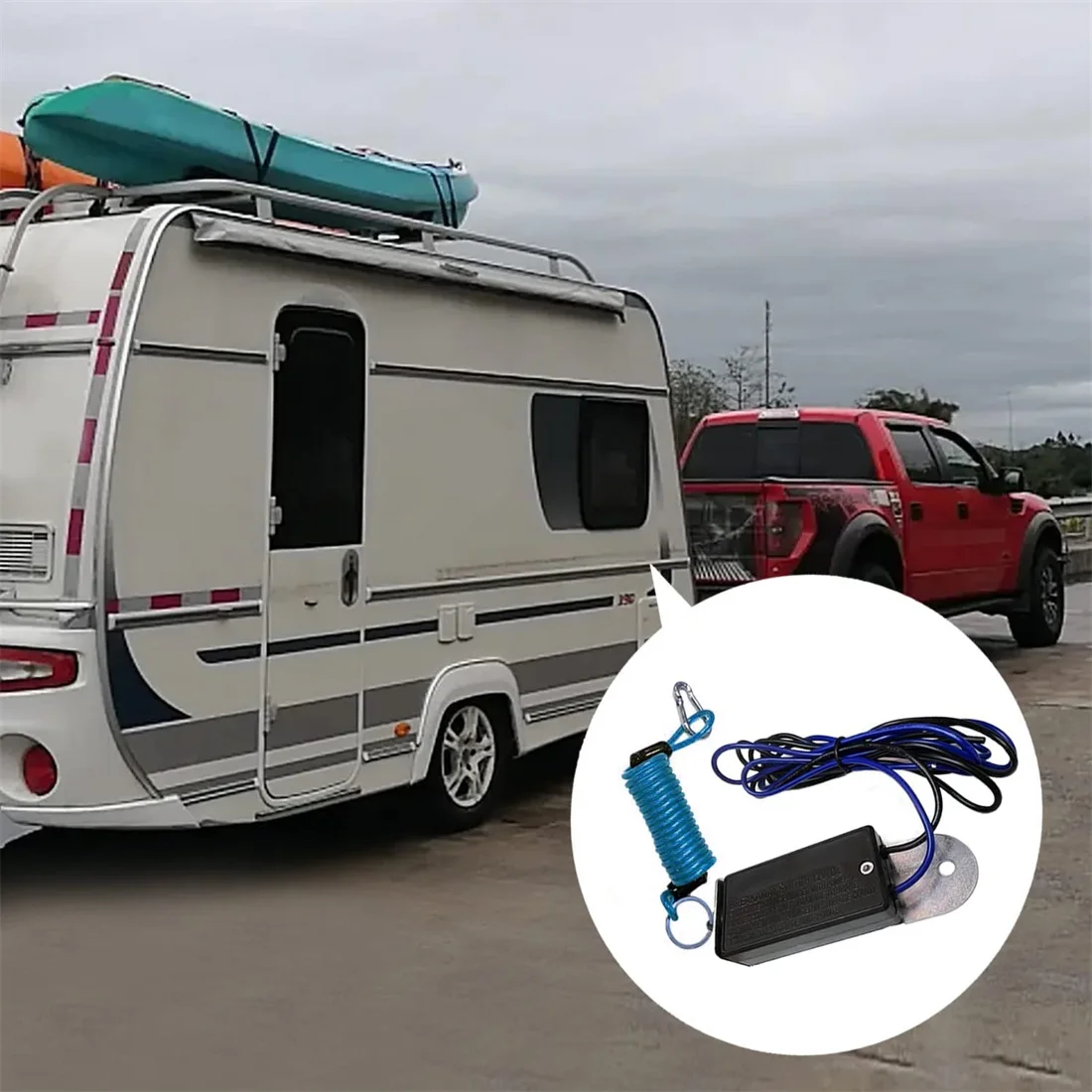 Aspligo RV Towing Trailer Breakaway Switch Electromagnetic Switch Breakaway Coiled Cable for Towing Trailer Boat Caravan Camper
Aspligo RV Towing Trailer Breakaway Switch Electromagnetic Switch Breakaway Coiled Cable for Towing Trailer Boat Caravan Camper