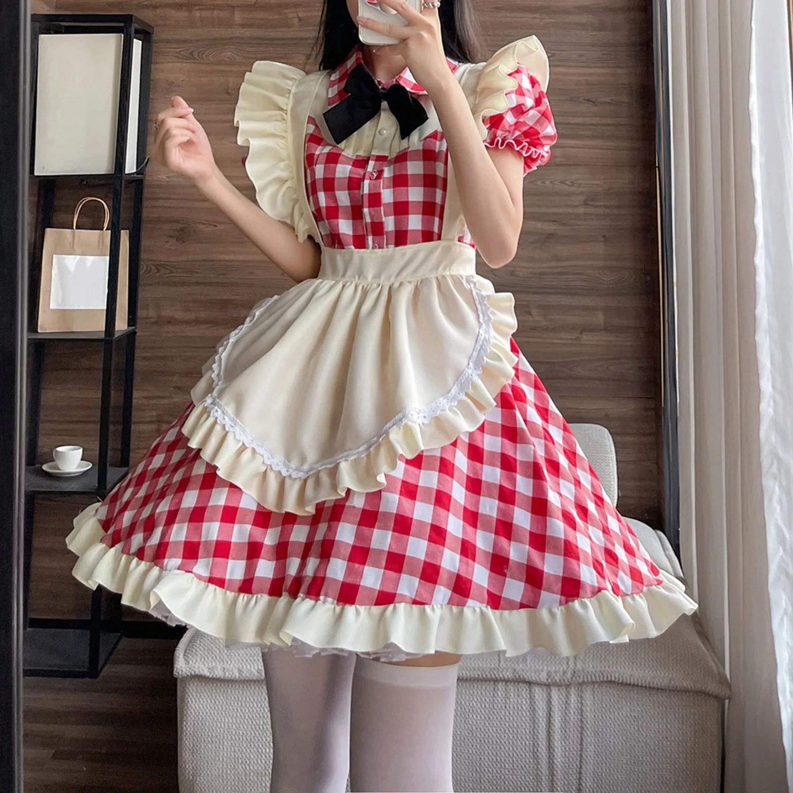 Plaid Maid Cosplay Costumes Women Lolita Dress Cosplay Anime Halloween Apron Maid Outfits School Girl Kawaii Party Clothing
Plaid Maid Cosplay Costumes Women Lolita Dress Cosplay Anime Halloween Apron Maid Outfits School Girl Kawaii Party Clothing