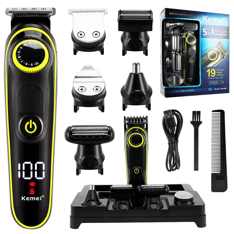 Electric Hair Clipper Multifunctional Trimmer For Men Electric Shaver For Men's Razor Nose Trimmer 5 In 1 Hair Cutting Machi
Electric Hair Clipper Multifunctional Trimmer For Men Electric Shaver For Men's Razor Nose Trimmer 5 In 1 Hair Cutting Machi