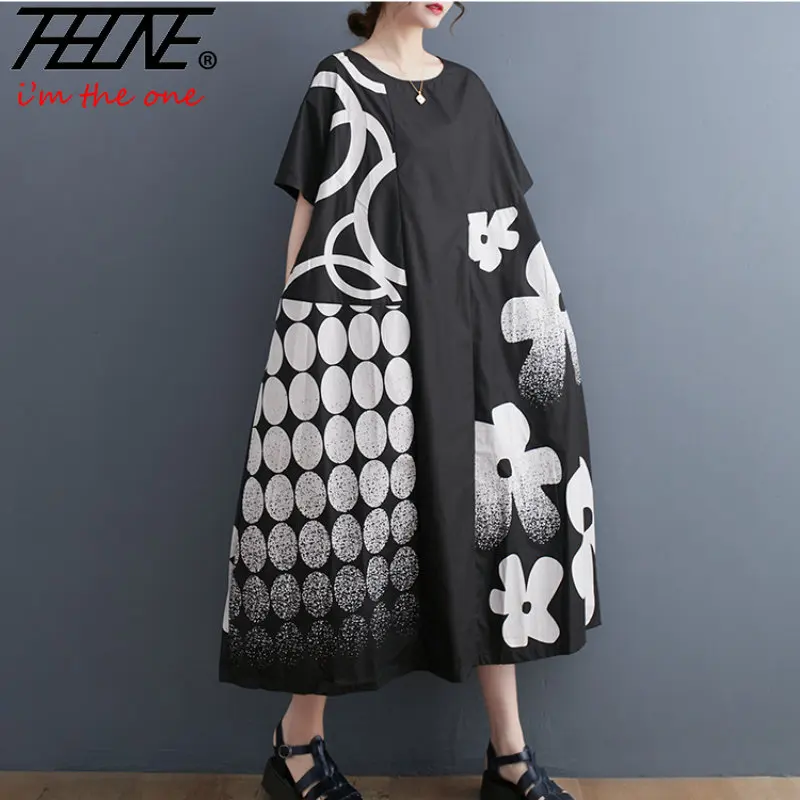 Summer Dress Women 2023 Polka Dot Robe Loose Casual Long Print Oversize Fashion Korea Ladies Cotton Dresses Vestidos De Mujer
Summer Dress Women 2023 Polka Dot Robe Loose Casual Long Print Oversize Fashion Korea Ladies Cotton Dresses Vestidos De Mujer