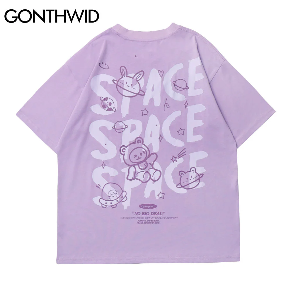 Harajuku Tshirts Cartoon Bear Rabbit Space Short Sleeve Tees Shirts Streetwear Hip Hop Fashion Casual Cotton Loose Tops
Harajuku Tshirts Cartoon Bear Rabbit Space Short Sleeve Tees Shirts Streetwear Hip Hop Fashion Casual Cotton Loose Tops