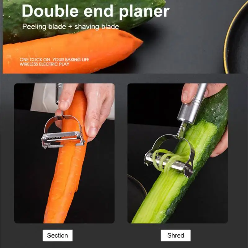 

Stainless Steel Peeler Vegetables Fruit Peeler Potato Carrot Cucumber Multifunction Grater Slice Household Peeling Knife Tool