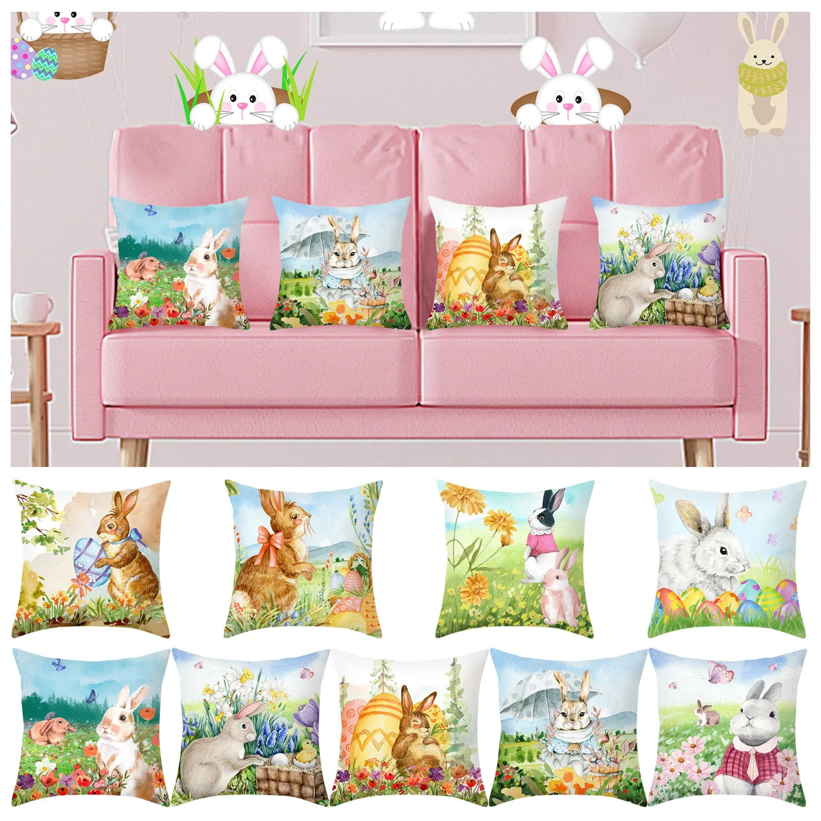 Cushion Rabbit Pillow Cartoon Pillowcase Peach Room Print Home Sofa Pillowcase Living Bedroom Easter Pillow Case
Cushion Rabbit Pillow Cartoon Pillowcase Peach Room Print Home Sofa Pillowcase Living Bedroom Easter Pillow Case