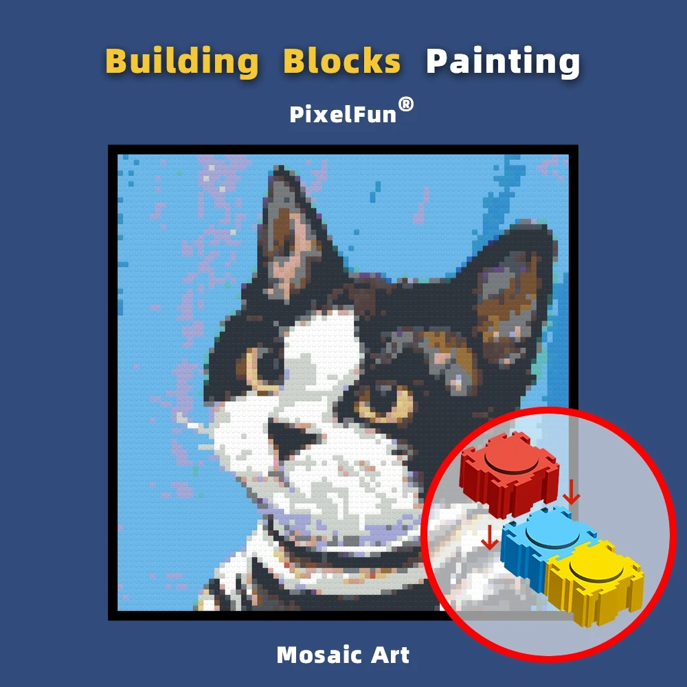 PixelFun P10110 Building Block Mosaic Puzzles Special Gift Designer Diy Photo For Children Painting Art Toy Cute Cat Animal Home
PixelFun P10110 Building Block Mosaic Puzzles Special Gift Designer Diy Photo For Children Painting Art Toy Cute Cat Animal Home
