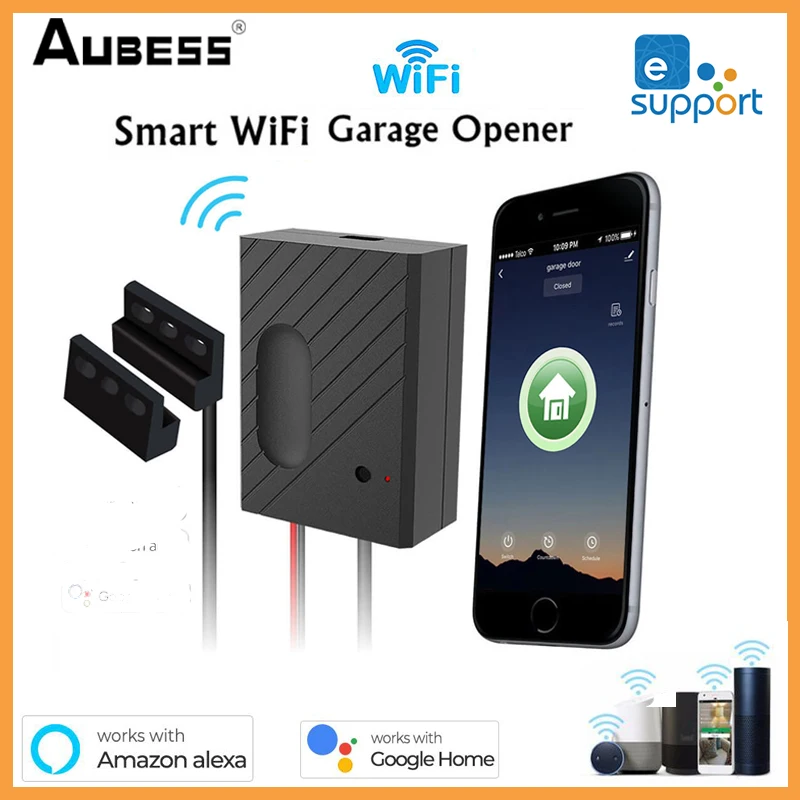 Открывалка для гаражных ворот Aubess, Wi-Fi контроллер для дверей, совместим с Alexa Echo Google Home Siri Ewelink IOS Android APP
Открывалка для гаражных ворот Aubess, Wi-Fi контроллер для дверей, совместим с Alexa Echo Google Home Siri Ewelink IOS Android APP