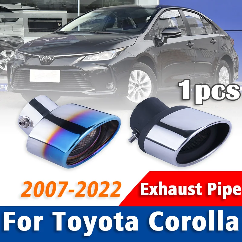 1Pcs For Toyota Corolla 2007-2022 Stainless Steel Exhaust Pipe Muffler Tailpipe Muffler Tip Car Rear Tail Throat Accessories 
1Pcs For Toyota Corolla 2007-2022 Stainless Steel Exhaust Pipe Muffler Tailpipe Muffler Tip Car Rear Tail Throat Accessories
