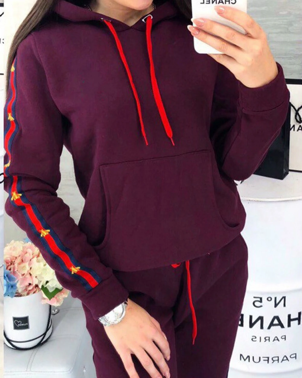 Женский спортивный костюм в полоску Ulzzang, повседневная толстовка и брюки, спортивный костюм большого размера в стиле Харадзюку, комплект из ...
Женский спортивный костюм в полоску Ulzzang, повседневная толстовка и брюки, спортивный костюм большого размера в стиле Харадзюку, комплект из ...