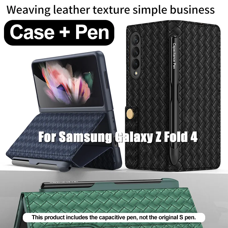GKK Original Weaving Leather Case For Samsung Galaxy Z Fold 4 5G Case With Pen Wallet Hard Flip Phone Cover For Samsung Z Fold 3
GKK Original Weaving Leather Case For Samsung Galaxy Z Fold 4 5G Case With Pen Wallet Hard Flip Phone Cover For Samsung Z Fold 3